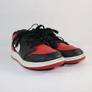 Nike Air Jordan 1 Low Bred White‎ Swoosh – Size 7Y (Women’s 8.5)